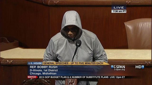 House Representative Bobby Rush Wearing a Hoodie House Representative Bobby Rush Wearing a Hoodie