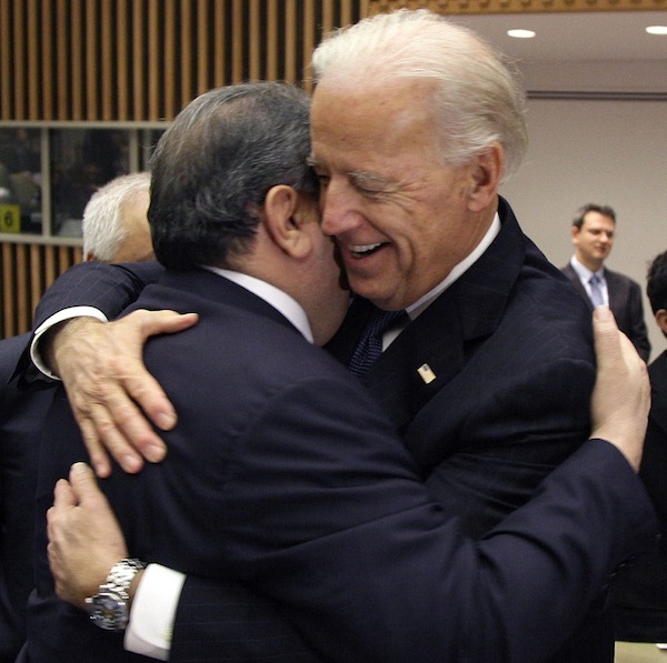 Vice President Biden hugging man