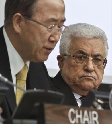 Palestinian Leader Mahmoud Abbas looks unhappy at UN Palestinian Leader Mahmoud Abbas looks unhappy at UN