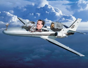 Romney's convertible jet with dog carrier Romney's convertible jet with dog carrier