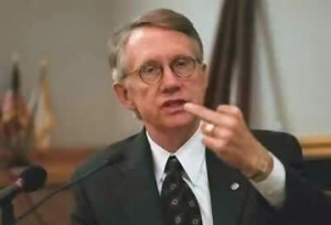 Harry Reid flips the bird?